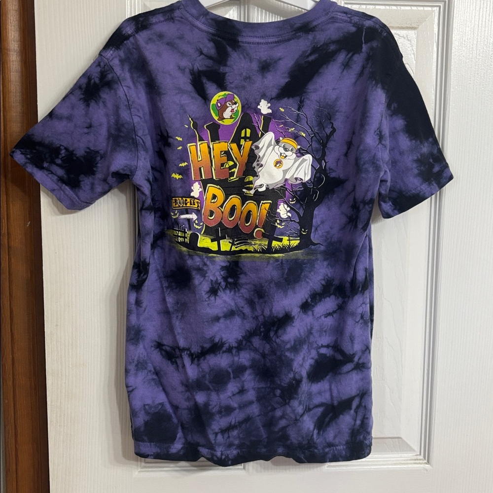 Buc-ee’s 2024 kids Halloween t shirt Youth small Hey Boo! GUC - Picture 2 of 4